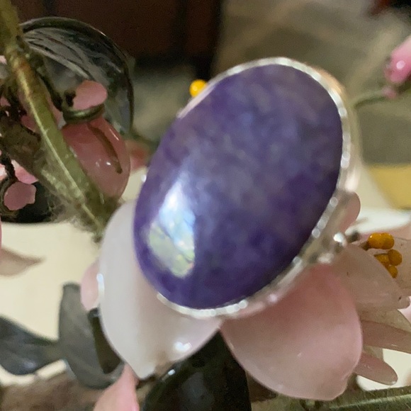 Vintage 925 Russian Charlite ring